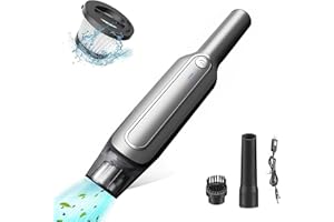 WHJC Handstaubsauger Akku, Auto Drahtloser Staubsauger Stark, Ultraleichter, Langer Laufzeitstaubsauger mit USB, Autosauger für Zuhause, Küche, Haustierhaar