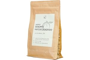 Wacker Gekeimte Haferflocken Bio, 500g. Hoher Ballaststoffgehalt. Kontrolliert angekeimt und schonend getrocknet.
