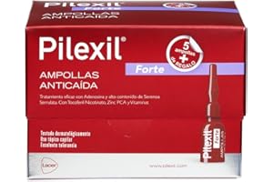 PILEXIL AMPOLLAS - Anticaída Forte 20 x 5 ml, Aplicación Tópica, para Caída Abundante de Cabello, para Hombres o Mujeres, Ideal Alopecias en Periodo Menopáusico o Androgenéticas