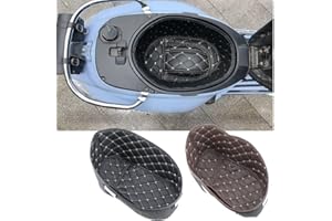 Tongyaoyao Für Vespa GTS300 HPE Motorrad Hinten Stamm Lagerung Eimer Kissenbezug Futter Matte PU Leder Kofferraum Zubehör (GTS300 (Brown))