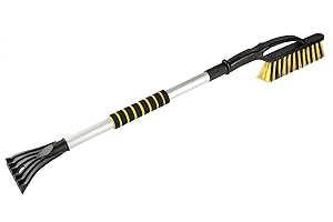 ‎WALSER Walser Schneebürste mit Eiskratzer, Auto-Eisschaber, PKW-Schneebesen, Autoscheiben-Kratzer, Auto-Schneefeger mit Teleskopstange ausziehbar 88-115cm