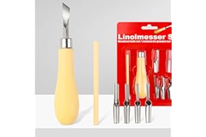 ARJDXDP 2 Set Linolschnitt Werkzeug, Handwerkliche Linoleum-Schnitzwerkzeuge, 5-in-1-Linoleum-Schneidewerkzeuge, Holz-Schnitzwerkzeug Set, Linolschneider Kit Für Ink Paint Block Stamping DIY-Schnitzerei