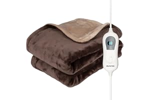 Auronic Heizdecke mit Abschaltautomatik - Wärmedecke heizdecke 200x180 - Wärme Decke Elektrische - Electric Blanket - Wärmeunterbett 180x200 - Heizdecke Bett - Beheizbare Decke - Heated Blanket