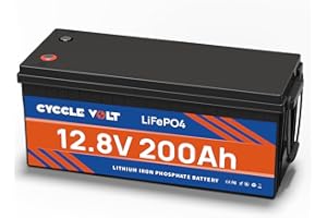 CYCCLEVOLT CYCCLE Volt bateria de Litio 12v 200ah LiFePO4, bateria lifepo4 con más de 5000 ciclos con BMS, autocaravanas, Motores trolling, Almacenamiento de energía doméstico