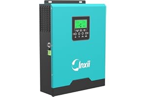 Inxii 2400W Hybrid Wechselrichter DC 24V zu AC 230V, 3KVA/2400W Off-Grid Reiner Sinus Wechselrichter mit 50A PWM Solarregler für Heimsolarsysteme, Mehrere Arbeitsmodi