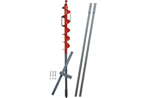 BRUNNENANDI 3m Erdbohrer mit 70mm Bohrkopf -VERLÄNGERBAR- auch als Brunnenbohrer, Handerdbohrer, Erdlochbohrer, Brunnenbohrgerät, Pflanzbohrer, Zaunbohrer, Pfahlbohrer UVM. einsetzbar ! …