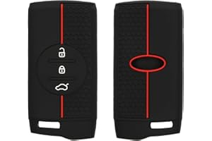 kwmobile Custodia Coprichiave Compatibile con DR 6.0 / DR 5.0 Cover - Copri Telecomando Chiave Auto - Copri Chiavi Macchina nero/rosso