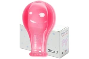 LittleForBig Dorosły bardzo duży rozmiar 8 cukierkowy połysk kolorowe przezroczyste smoczki sutki - duży rozmiar zamienny duży smoczek różowy