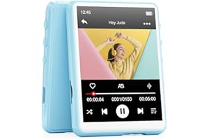 64GB MP3 Player with Bluetooth 5.3 - MECHEN 2.4" Full Touch Screen，Portable Digital HiFi Lossless Sound Music MP3 MP4 Player with Speaker，FM Radio，Line-in Recording，Earphones Included.