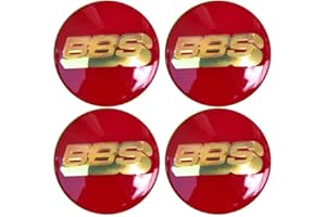 SANSHAOS Wheel Hub Cover Sticker Logo Wheel Hub Caps Central Cover Badge for BBS 56 mm 60 mm 65 mm 70 mm 80 mm, Hub Cap Dustproof Waterproof, Pack of 4, B-70 mm