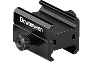 Dowesyeen Lunette de Montage Adapter Picatinny Rail,Fixation Adaptateur de Rails Base de Montage de portée Tactique en Alliage d'aluminium
