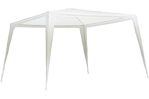 SF SAVINO FILIPPO Gazebo Tenda in Ferro e Metallo Bianco Metri 3x2 Telo in TNT PE 110 gr/mq plastificato Bianco per Campeggio Fiera terrazzo Mercato