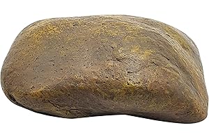 Oldmoom Cache Clef Exterieur Cache Clé-Faux Rocher Coffre a Clef, Pierre avec Compartiment Secret, Coffre-Fort Cachez Votre Clés De Rechange dans La Pierre À L'extérieur