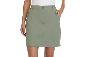 WILLIT Jupe-short de golf décontracté pour femme UPF 50+ poches zippées à séchage rapide pour la randonnée