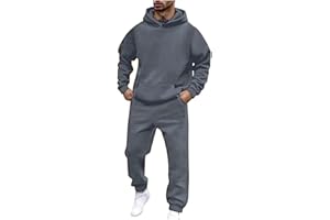 GENERIC Tracksuit Mens Full Set Hooded Sweatshirt and Sweatpants Set Hoodie Joggers Sets 2 Piece Plain Tracksuit UK Jogging Bottoms Track Suits Outfits Sweatsuits
