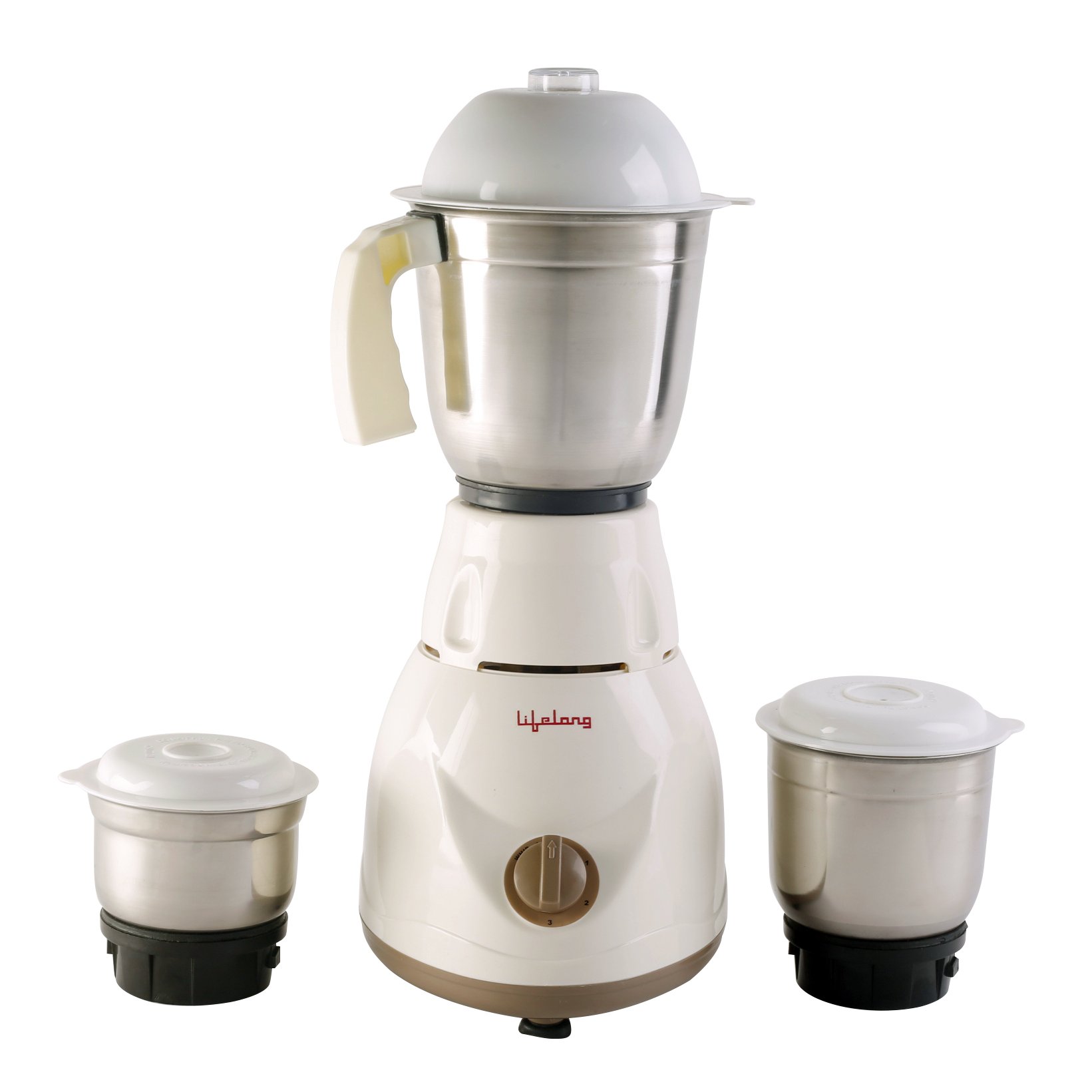 Buy Lifelong Power Pro 500Watt Mixer Grinder with 3 Jars (White/Grey