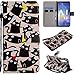 Produktbild Roreikes Huawei Mate 20 Pro Hülle,Huawei Nova 3e Handyhülle,Schutzhülle Klapphülle 3D Bunt Muster Silikon Cover Brieftasche Lederhülle Magnetisch mit Kartenfach Ständer für Mate 20 Pro-Kitty