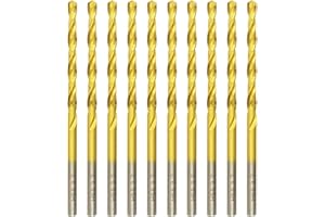 HILPATY Forets à métaux HSS Titane Professional Forets à Métaux en Acier Inoxydable, Standard DIN 338