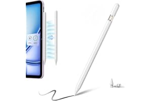 KBCASE Penna per Apple iPad Ricarica Wireless Pencil per iPad 11 A16/10/9/8/7/6 Gen, Air 13"/11"/5/4/3, Pro 13/12.9/11", Mini 6/5 Gen 2018-2025, Rifiuto del Palmo& Inclinazione & Adsorbimento Magnetico