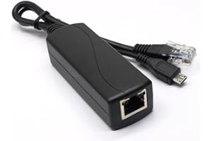 ANVISION 5V 2.4A PoE Splitter, Micro USB IEEE 802.3af Compliant, for Dropcam or Raspberry Pi, IPC, IP Camera and more