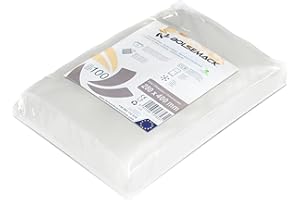 BOLSEMACK Bolsa para envasado al vacio 280x400 gofrada (100 unidades) Para todo tipo de envasadora doméstica, Foodsaver, Lacor, Caso, Tre Spade, etc.