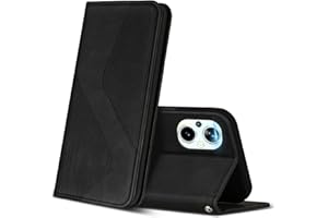 ZONNAVI Coque pour Oppo Reno 8 Lite 5G, Premium Étui Housse en Cuir de Protection avec [Emplacements Cartes] [Magnetique], Clapet Folio Portefeuille pour Oppo Reno 8 Lite 5G (Noir)