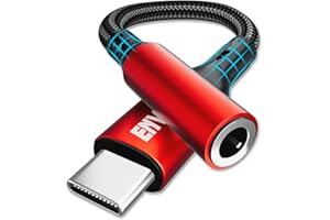 ENVEL Adattatore per cuffie da USB C a 3,5 mm, tipo C a AUX, compatibile con Google Pixel 9 8 7 6 5, Samsung Galaxy S25 S24 S23 S22 S21 Serie, iPhone 16 Pro Max, Huawei M60, One Plus 13, Xiaomi 15