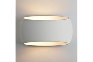 PLANETITALY Applique plâtre lampe murale LED 12 W R7S double diffusion lumière 1200 lm 220 V