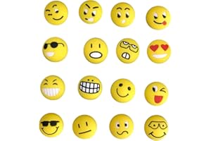 NESLOONP INTVN 8 Piezas Amortiguador de vibración teins,antivibradores de Tenis de Silicona,Raqueta de Tenis Accesorios Tenis Emoji Novedad y Durabilidad,Estilo al Azar