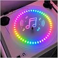 QIULIGHT Kit platine LED pour stabilisateur de disque vinyle avec synchronisation de la musique télécommandée et lumières changeantes de couleur (grand)