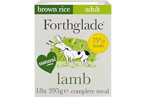 Forthglade Complete Natural Wet Dog Food - Lamb & Vegetables with Brown Rice (18 x 395g) Trays - Adult Dog Food 1 Year+