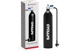 CYCLAMI Inflador Tubeless 1.3 litros, Bomba para Inflar Neumáticos Tire Booster - Bomba de Aire Bicicleta de Carretera y Montaña con AV/FV