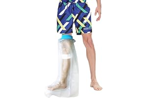 PET WORLD Protezioni per Gesso, Gamba Intera Adulto Coperture in Gesso per Doccia, Impermeabile Copri Medicazione in Gesso Protettori Riutilizzabile Copertura per Adulti Gamba di Protezione per Ferite