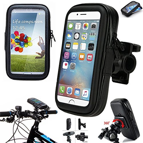 ICOOM Universelle wasserfeste Smartphone-Halterung mit undurchlÃ¤ssigem Etui fÃ¼rs Lenkrad - eignet sich fÃ¼r MotorrÃ¤der, Mopeds, FahrrÃ¤der, TourenrÃ¤der GPS, Apple, Android, Smartphone, iPhone 6S / 6/ 6 Plus, Samsung Galaxy S7, S6, S6 Edge, S5, Note 5, Note 4, HTC one, LG G5, G4, Motorola, HUAWEI P9, P8, Wiko