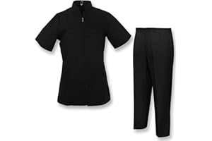 Misemiya - VÊTEMENTS DE Travail Femme avec Zip Manches Courtes Uniforme Clinique HÔPITAL Nettoyage VÉTÉRINAIRE SANTÉ HÔTELLERIE - Ref.829
