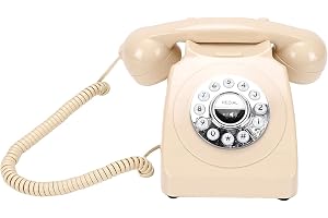 Bewinner Bluetooth Retrotelefon Trådlös Telefon, Vintage Fast Telefon med 1200mAh Batteri, USB Snabbladdning, Handsfree Musikuppspelning, Kompatibel för Android för OS för Hem, Hotell