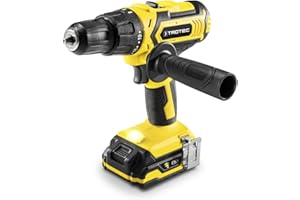 TROTEC Akku-Schlagbohrschrauber PHDS 11-20V – 20 V, 40 Nm, 2-Gang, Schlagbohren/Bohrschrauben, 26.400 min-1, Schnellspannfutter 13 mm, LED, Zusatzgriff, Flexpower-Akku & Schnellladegerät