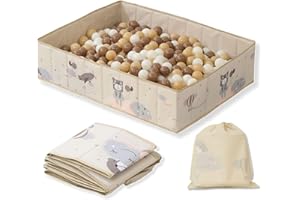 RUGUIES- Piscina de Bolas para niños- Parque Infantil- Piscina de Pelotas para Bebés- Plegable y Portátil- Cubo Juguetes- (Bolas no Incluidas).