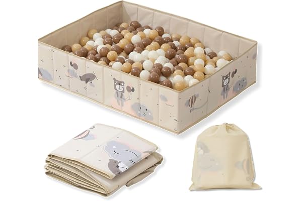 RUGUIES- Piscine à balles pour Enfants- Piscine à balles pour bébés- Piscine à Ballons Pliable et Portable- Cube de Jouets pour l'intérieur et l'extérieur- (Boules Non incluses).