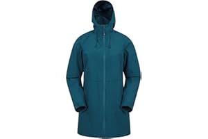 Mountain Warehouse Chaqueta Impermeable Hilltop para Mujer - Ligera con Capucha Ajustable y Bolsillos Laterales - para el Tiempo húmedo l,Aire Libre y Camping