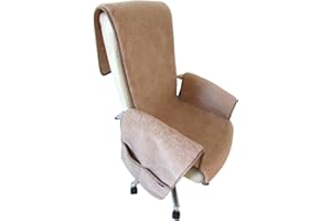 ‎ALPENWOLLE Sesselschoner aus Wolle Alpaca mit Taschen Sesselauflage Überwurf Schurwolle