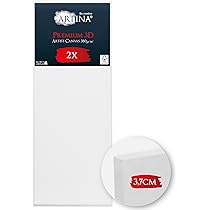 Set 2 Tele Per Dipingere 50x150 Cm - Cotone 280g/m², Telaio Legno FSC, Per Pittura Acrilica E Olio