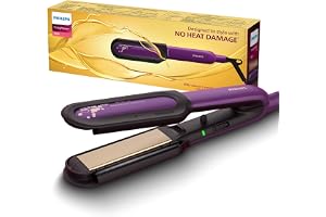 Philips India's No.1 Hair Styling Brand NourishCare Hair Straightener, No Heat Damage, Vitamin E Argan Oil Serum Strips, SilkProtect, Moisture Lock, 2 Temperature Settings, For Indian Hair, BHS526