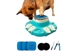 KKIIMATT Distributeur de friandises pour chien à alimentation lente - Lime à ongles - Jouet puzzle - Distributeur de friandises pour enrichissement mental - Distributeur de nourriture pour dressage de QI -