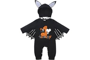 BAEIDO Il mio primo vestito di Halloween per neonati, costume da pipipistrello per neonati, tutina rimovibile, cosplay party