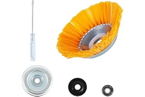 FIORKY Nylon Brush Head - Bowl Type Mhinery Brush Cutter Tool, Rotating Grass Tmer Cutter Head for Brushcutter Atthment, Mower Moss Brush Head for Garn Lawn Mower ing Tray (8 inch)