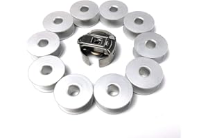 evernice Bobbin Case Xc7206001+10 Bobines pour Brother Pr1000 Pr600 Pr650 Babylock Emp6