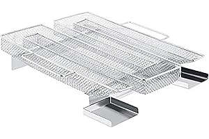 Encham Rauchgenerator Kaltraucherzeuger Kaltrauchgenerator Edelstahl Kaltraucherzeuger für Kugelgrill Smoker und Räucherofen 22,5 x 21 x 4 cm (Mehrweg)