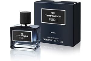 ‎TOM TAILOR Tom Tailor Parfüm Herren PURE for him 50ml I maskulines Eau de Parfum Herren für Körper & Seele I belebende Kombination aus Mandarine, Zedernholz, Moschus & Sandelholz I frisch, herb & holzig-warm