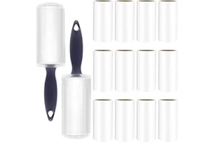 Littlegaofeithing 14 Tierhaarrolle,Kleberolle für Kleidung mit 2 Griffen+ 2 Schutzhüllen,für Kleidung, Haare, Sofa, Bett, Katzen- und Hundehaare.